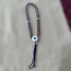 紫色のビーズ 数珠 ブレスレット