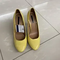 ZARA イエローハイヒールパンプス　25センチ