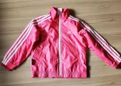 アディダス　ナイロンジャケット　ピンク　120