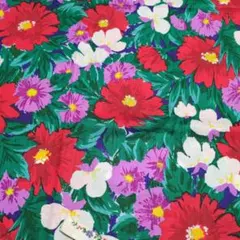花柄プリント綿生地