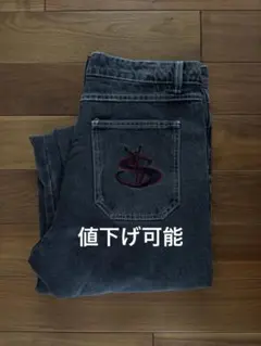 ヤードセールデニムパンツ 刺繍ロゴ