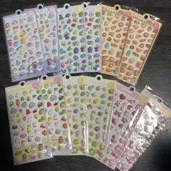 ボンボンドロップシール カラフルな3D立体シールセット 12枚セット ①