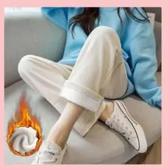 コーデュロイ　ホワイトパンツ　綺麗　レディース　カジュアル　フリーサイズ