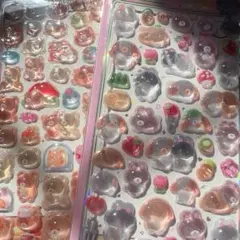 立体　シール　くま　うさぎ　2枚セット　海外製