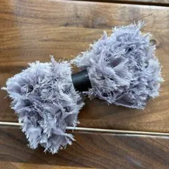 くすみグレー リボン フリル ヘアクリップ 髪飾り 卒園 卒業