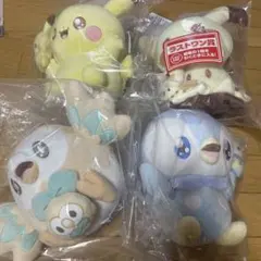 ポケピース　一番くじ　ぬいぐるみ　4点