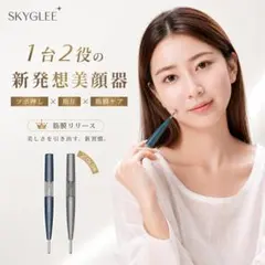 美顔器 ペン型 美顔棒 ポインター フェイスケア バネ式 ブルーのサムネイル