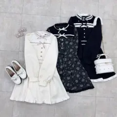 ROJITA リボンテープフリルワンピース　アイボリー