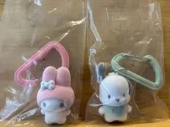 カラフルカラビナマスコットチャーム　ポチャッコ　マイメロディ