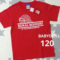 BABYDOLL RURAL SCENERY Tシャツ レッド 120