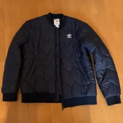 adidas アディダス ダウンジャケット トレフォイルロゴ　ネイビー