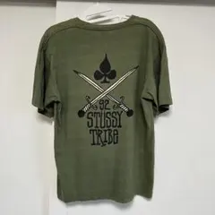 美品 90s USA製 old stussy tribe 92 紺タグ tシャツ