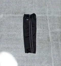 track nylon pants tech black y2k 00s