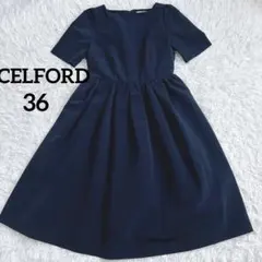 CELFORD ピンク フィット＆フレアワンピース CWF0201025 38 - メルカリ