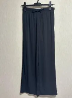 【新品タグなし】GU リブプルオンパンツ　ブラック