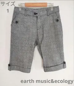 earth music&ecology チェック ハーフパンツ