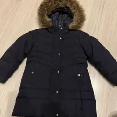 ネイビー 中綿コート フード付き