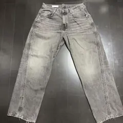 ZARA ワイドデニム ブラック Lのサムネイル