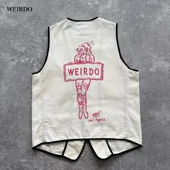 【WIRDO】 ウィアード ユーズド加工 ピンナップガールプリント ワークベストのサムネイル