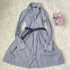 ポロラルフローレン　ストライプ　チュニック　シャツワンピース　ポニー　刺繍150