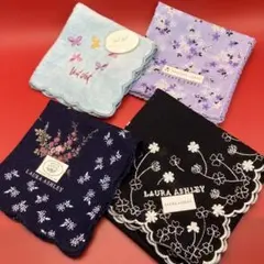 《新品未使用》ローラアシュレイ＆他❤️ハンカチ4枚セット