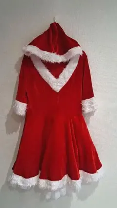 フード付き赤いサンタドレス　GW明け発送