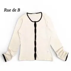 ★リューデベー カーディガン 【M相当】 カシミヤ混 オフィス お仕事 上品 白