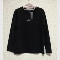 レディース ロゴ刺繍ロングTシャツ