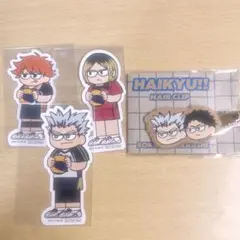 ハイキュープラザ ステッカー ヘアクリップ 木兎光太郎 日向翔陽 孤爪研磨