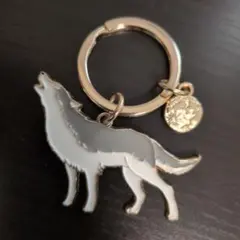 狼　キーホルダー