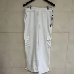 新品 タグ付き MLB ホワイト スウェット パンツ Lサイズ ポッケ付き 刺繍