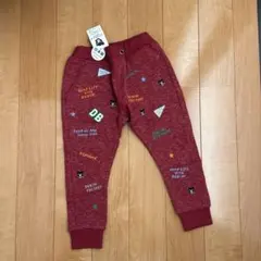 ★ダブルB★長ズボン★総柄★スエットパンツ★100★豪華な日本製★赤★ミキハウス