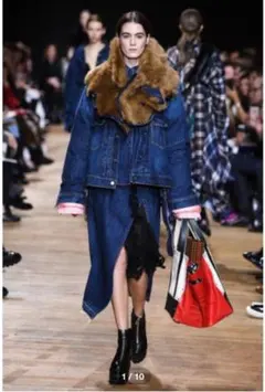 デニムラップスカート バックポケット付き