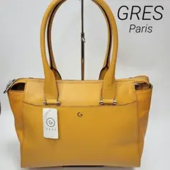 新品タグ付き GRES グレ ハンドバッグ 牛革 軽量 A4可のサムネイル