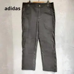 adidas 綿100% チノパンツ M 黒 スリーストライプス切替 古着MIXのサムネイル