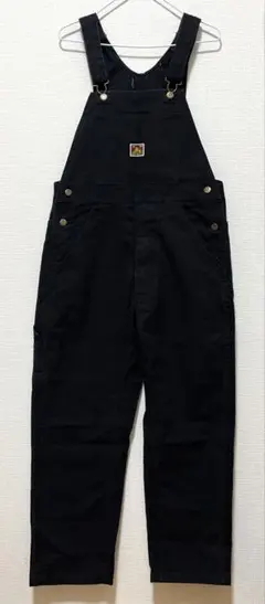 ユニセックス 男女兼用 BEN DAVIS デニム オーバーオール ブラック