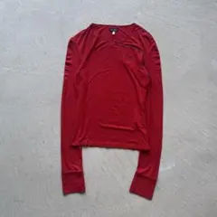 00s armani jeans red design l/s