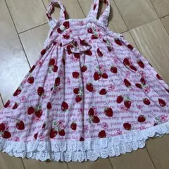 いちご柄ノースリーブワンピース