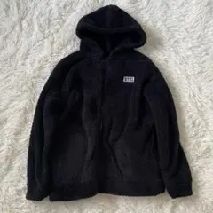 BT21 フリース パーカー ボアジャケット 黒 Ｌ