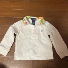 ラガーシャツ　Ralph Lauren ポロシャツ 2T 花柄襟