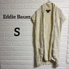 海外古着♡Eddie Bauer【S】半袖カーディガンアイボリー