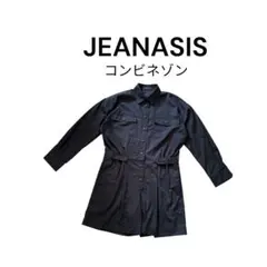 JEANASIS ジーナシスショートパンツ丈コンビネゾン オールインワン 黒のサムネイル