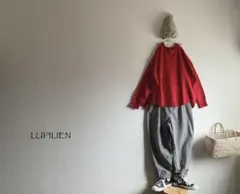 LUPILIEN ·̊‧̍̊リネン混　起毛　パンツ　テーパード　ナチュラル　白黒　秋冬