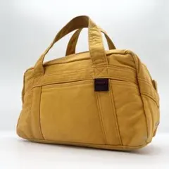 PORTER　ポーター　ミニボストンバッグ　キャンバス　マスタード　内側ナイロン