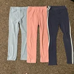 devirock ストレッチパンツ　3点セット ブルー ピンク ネイビー　140