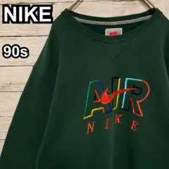 884【人気XLサイズ】ナイキ♤刺繍ビッグロゴ　90s 銀タグ　スウェット　希少