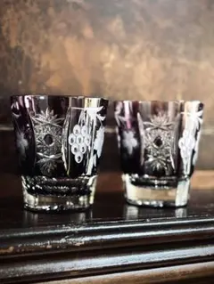 BohemiaGlass ボヘミアグラス ビアジョッキ ペア 2個セット 箱付き