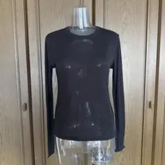 GU 長袖カットソー ブラック