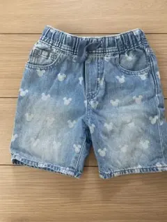 美品)Gap Disney ミッキー柄デニムショーパン5歳用