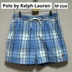 美品✨ Polo by Ralph Lauren 【M】 水着 チェック ブルー